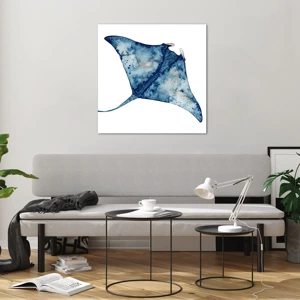 Impression sur verre - Image sur verre - La vie en bleu - 70x70 cm