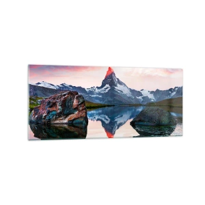 Impression sur verre - Image sur verre - Le coeur des montagnes est chaud - 120x50 cm