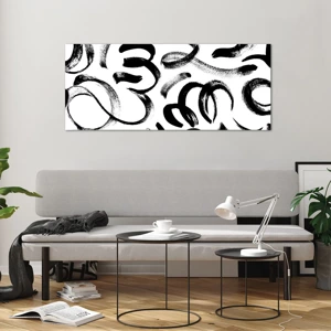 Impression sur verre - Image sur verre - Noir sur blanc - 120x50 cm