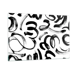 Impression sur verre - Image sur verre - Noir sur blanc - 120x80 cm