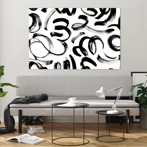 Impression sur verre - Image sur verre - Noir sur blanc - 120x80 cm