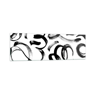 Impression sur verre - Image sur verre - Noir sur blanc - 160x50 cm