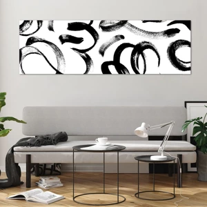 Impression sur verre - Image sur verre - Noir sur blanc - 160x50 cm