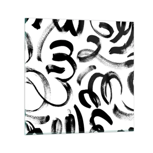 Impression sur verre - Image sur verre - Noir sur blanc - 60x60 cm