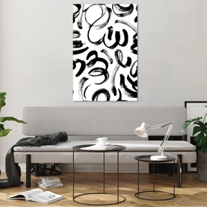 Impression sur verre - Image sur verre - Noir sur blanc - 80x120 cm