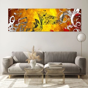 Impression sur verre - Image sur verre - Que la musique coule - 160x50 cm