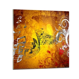 Impression sur verre - Image sur verre - Que la musique coule - 60x60 cm