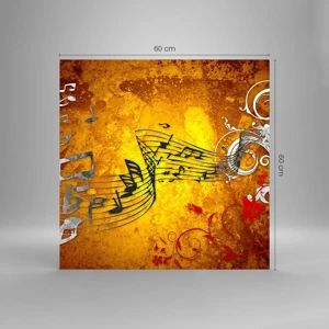 Impression sur verre - Image sur verre - Que la musique coule - 60x60 cm