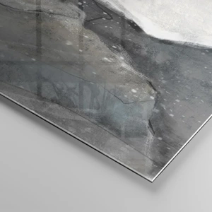 Impression sur verre - Image sur verre - Résumé : roches et glace - 120x50 cm