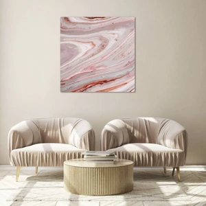 Impression sur verre - Image sur verre - Rose liquide - 30x30 cm