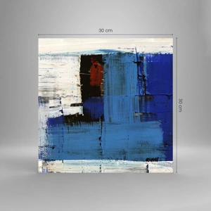 Impression sur verre - Image sur verre - Secret de bleu - 30x30 cm