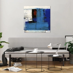 Impression sur verre - Image sur verre - Secret de bleu - 70x70 cm