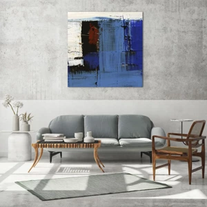 Impression sur verre - Image sur verre - Secret de bleu - 70x70 cm