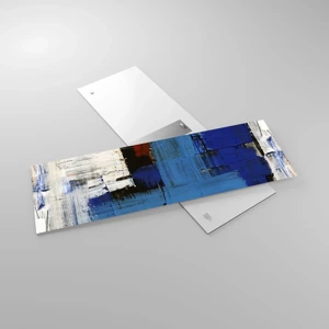 Impression sur verre - Image sur verre - Secret de bleu - 90x30 cm