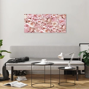 Impression sur verre - Image sur verre - Un lit de roses - 100x40 cm