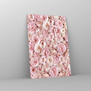 Impression sur verre - Image sur verre - Un lit de roses - 70x100 cm