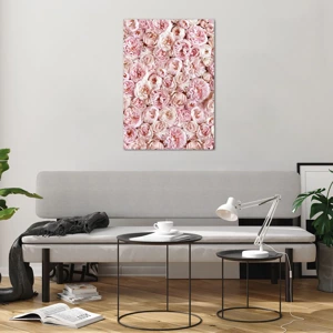 Impression sur verre - Image sur verre - Un lit de roses - 70x100 cm