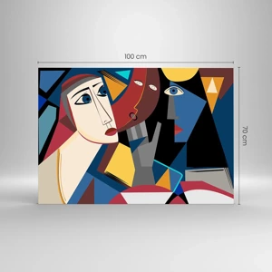 Impression sur verre - Image sur verre - Une conversation entre cubistes - 100x70 cm