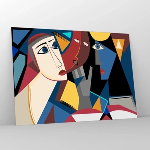 Impression sur verre - Image sur verre - Une conversation entre cubistes - 100x70 cm