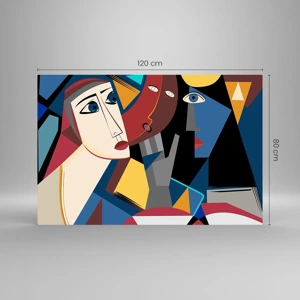 Impression sur verre - Image sur verre - Une conversation entre cubistes - 120x80 cm