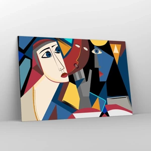 Impression sur verre - Image sur verre - Une conversation entre cubistes - 120x80 cm