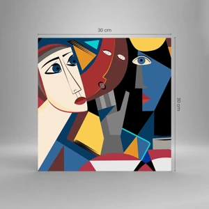 Impression sur verre - Image sur verre - Une conversation entre cubistes - 30x30 cm