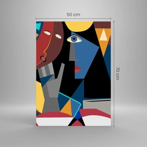 Impression sur verre - Image sur verre - Une conversation entre cubistes - 50x70 cm