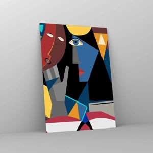 Impression sur verre - Image sur verre - Une conversation entre cubistes - 50x70 cm