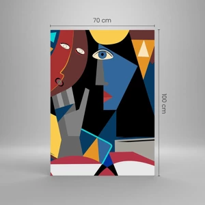 Impression sur verre - Image sur verre - Une conversation entre cubistes - 70x100 cm