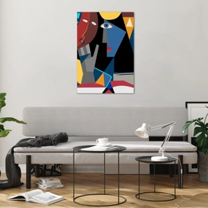 Impression sur verre - Image sur verre - Une conversation entre cubistes - 70x100 cm