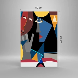 Impression sur verre - Image sur verre - Une conversation entre cubistes - 80x120 cm