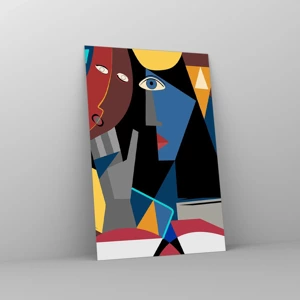 Impression sur verre - Image sur verre - Une conversation entre cubistes - 80x120 cm