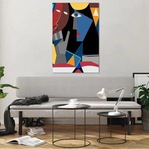 Impression sur verre - Image sur verre - Une conversation entre cubistes - 80x120 cm