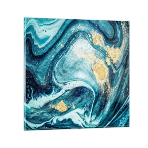 Impression sur verre - Image sur verre - Vortex bleu - 30x30 cm