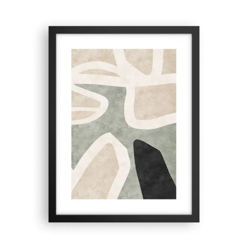 Affiche dans un cadre noir - Poster - Composition pour motif noir - 30x40 cm