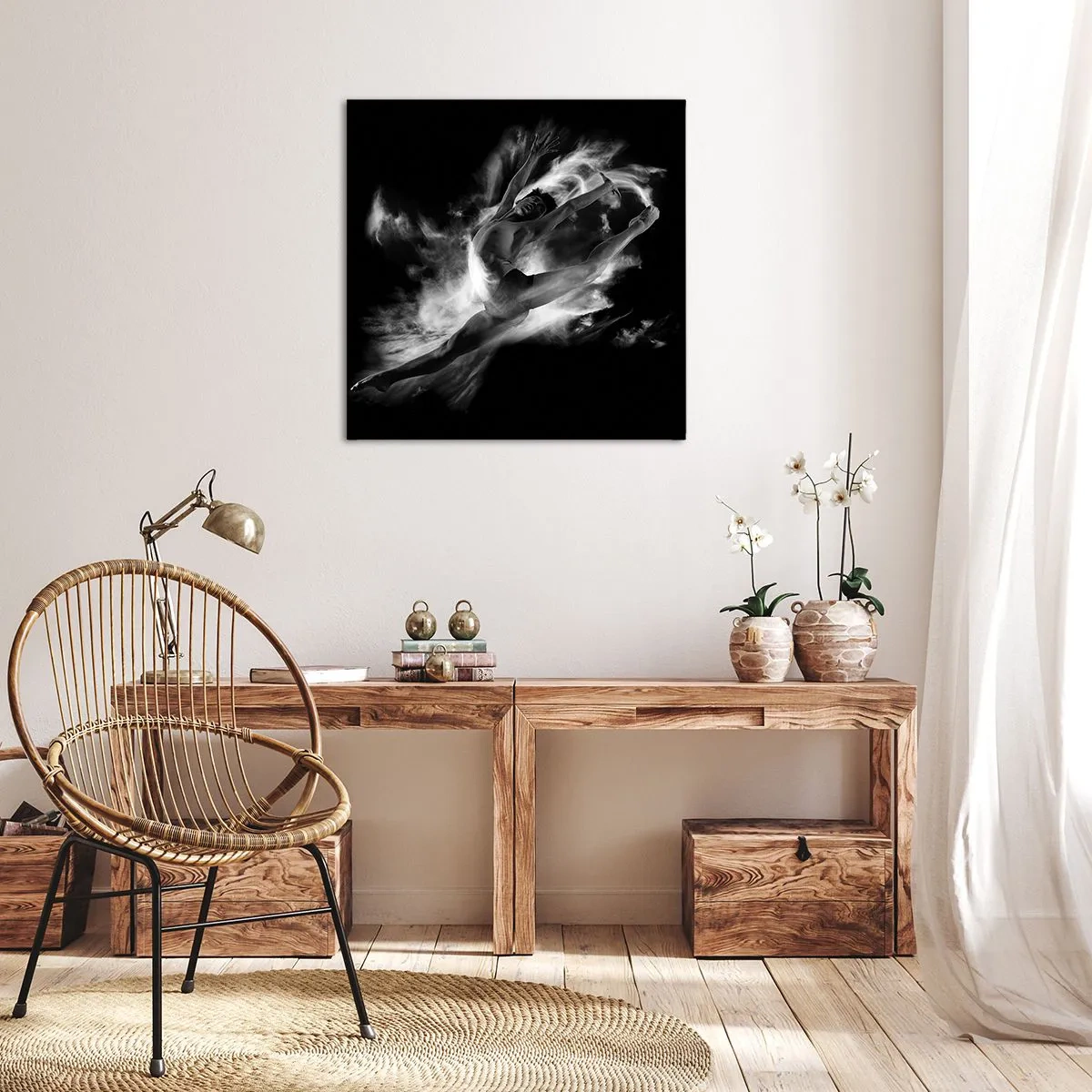 Impression sur toile - Image sur toile - Coincé en l'air - 70x70 cm