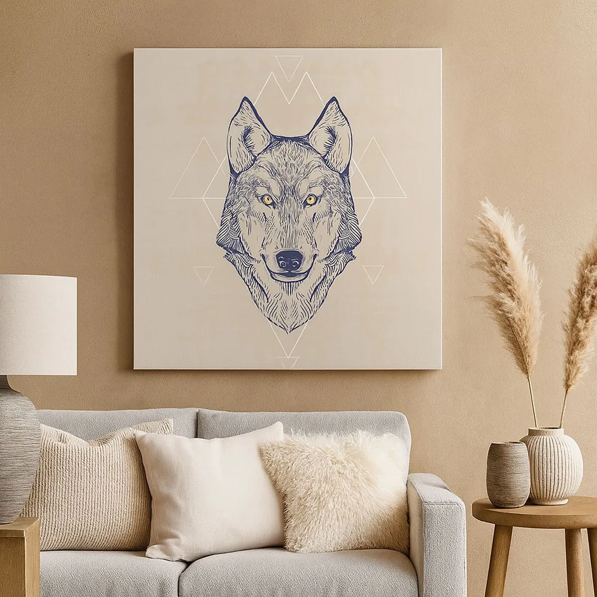 Impression sur toile - Image sur toile - Un alpha au regard pénétrant - 30x30 cm