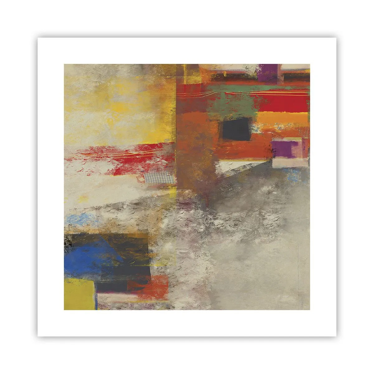 Affiche - Poster - Géométrie des couleurs - 40x40 cm