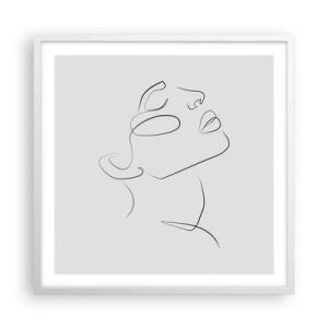 Affiche dans un cadre blanc - Poster - Méandre du rêve - 60x60 cm