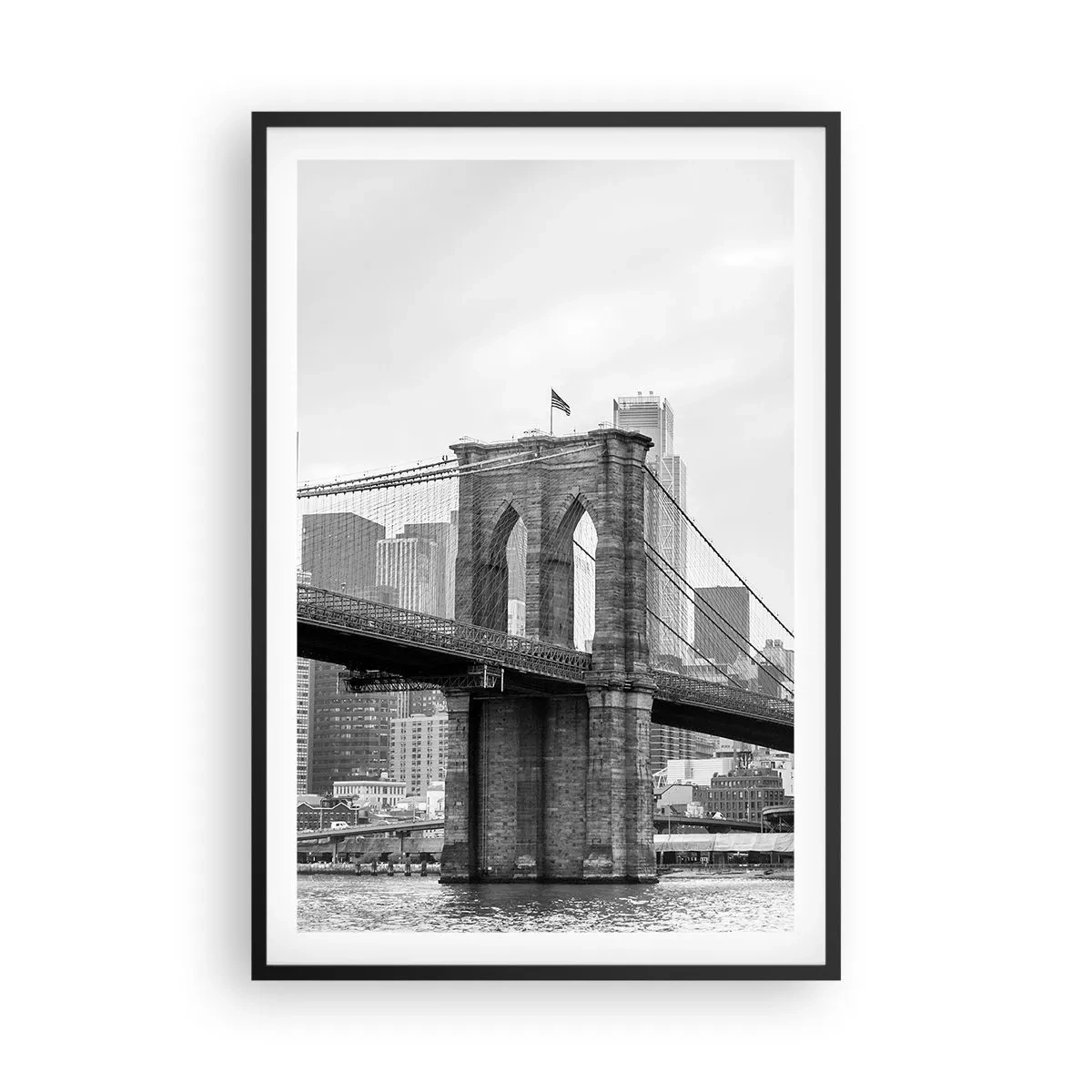 Affiche dans un cadre noir - Poster - Climat New-Yorkais - 61x91 cm