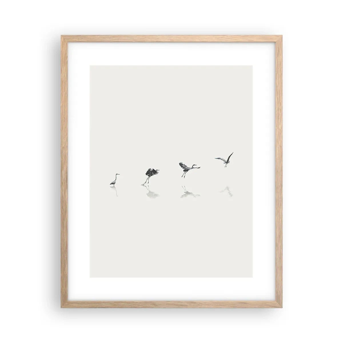 Affiche dans un chêne clair - Poster - Quatre étapes simples - 40x50 cm