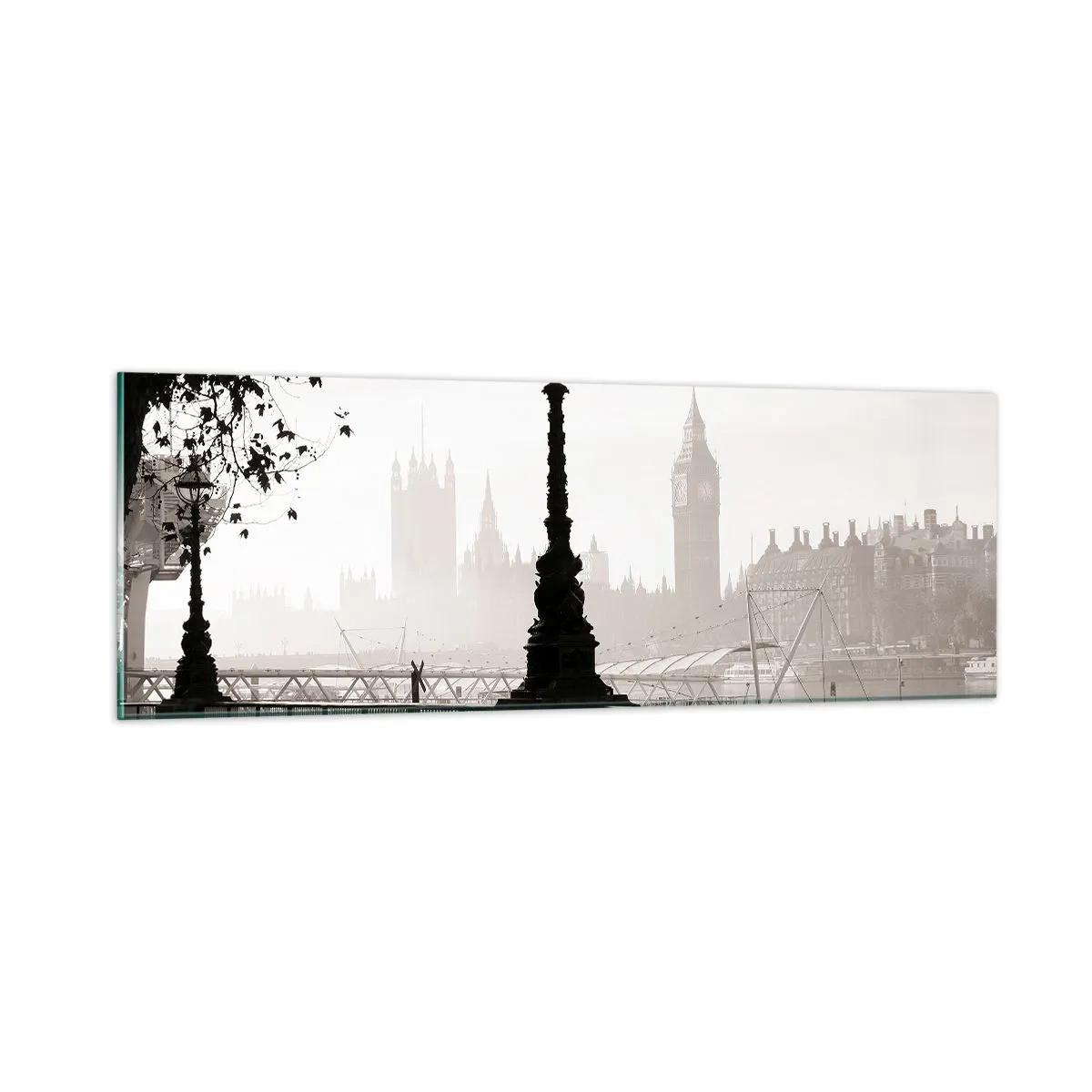 Impression sur verre - Image sur verre - Un matin londonien - 90x30 cm
