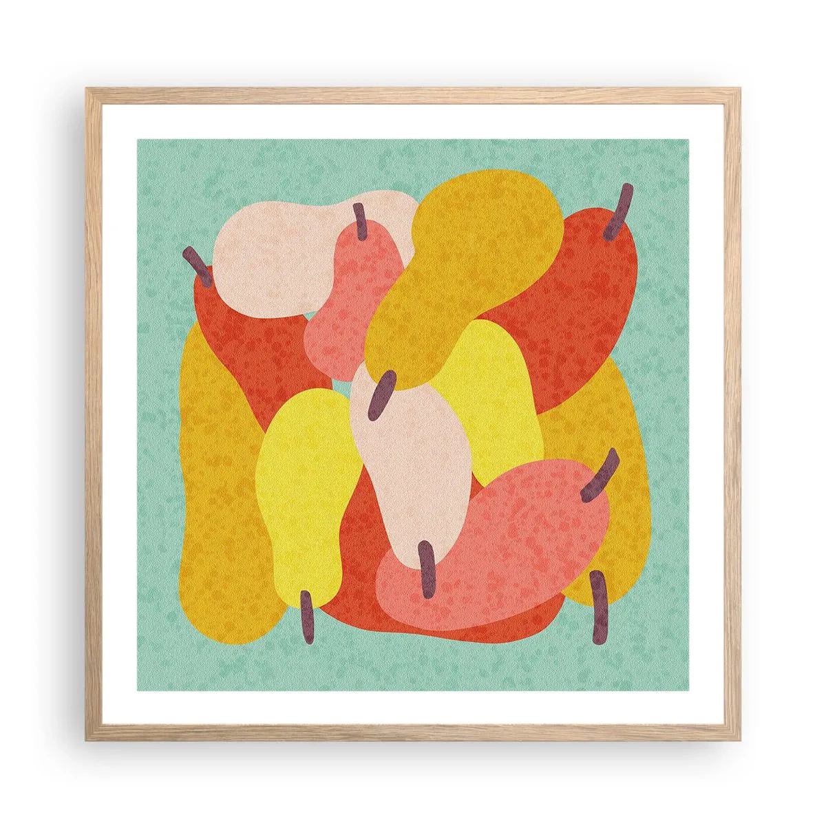 Affiche dans un chêne clair - Poster - Essayez le soleil d'été - 60x60 cm