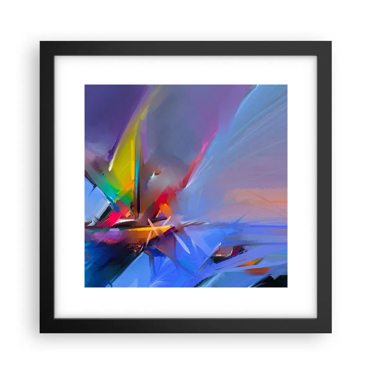 Affiche dans un cadre noir - Poster - Hélices comme un oiseau - 30x30 cm