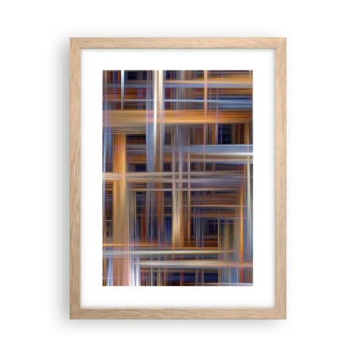 Affiche dans un chêne clair - Poster - Tissé de lumière - 30x40 cm