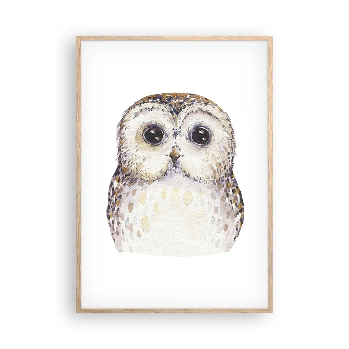 Affiche dans un chêne clair - Poster - Regarde-moi dans les yeux - 70x100 cm