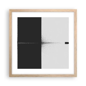 Affiche dans un chêne clair - Poster - Droit au but - 40x40 cm