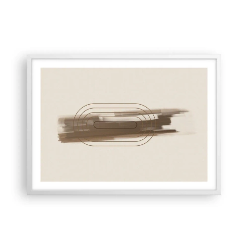 Affiche dans un cadre blanc - Poster - Parfum de gris - 70x50 cm