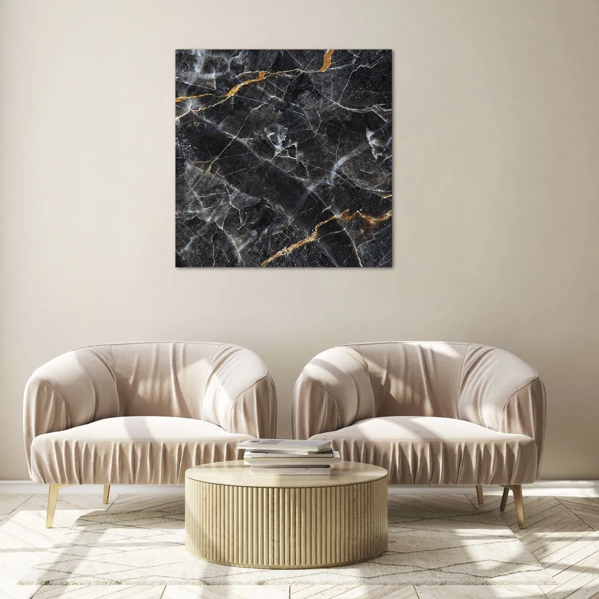 Impression sur verre - Image sur verre - La vie intérieure de la pierre - 30x30 cm