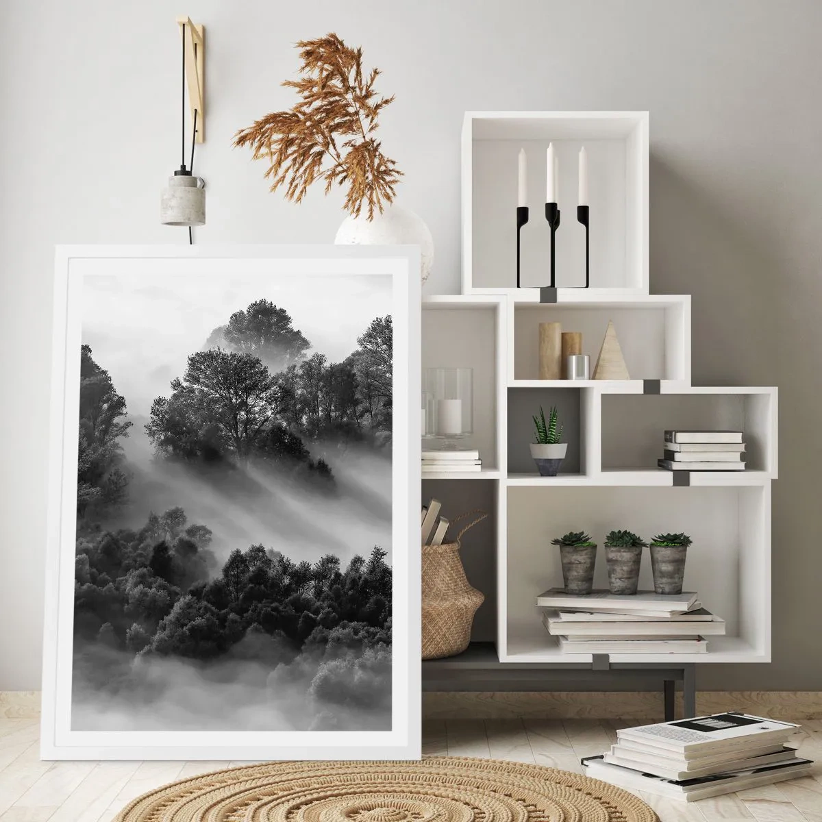 Affiche dans un cadre blanc - Poster - Sortir de son sommeil - 30x40 cm